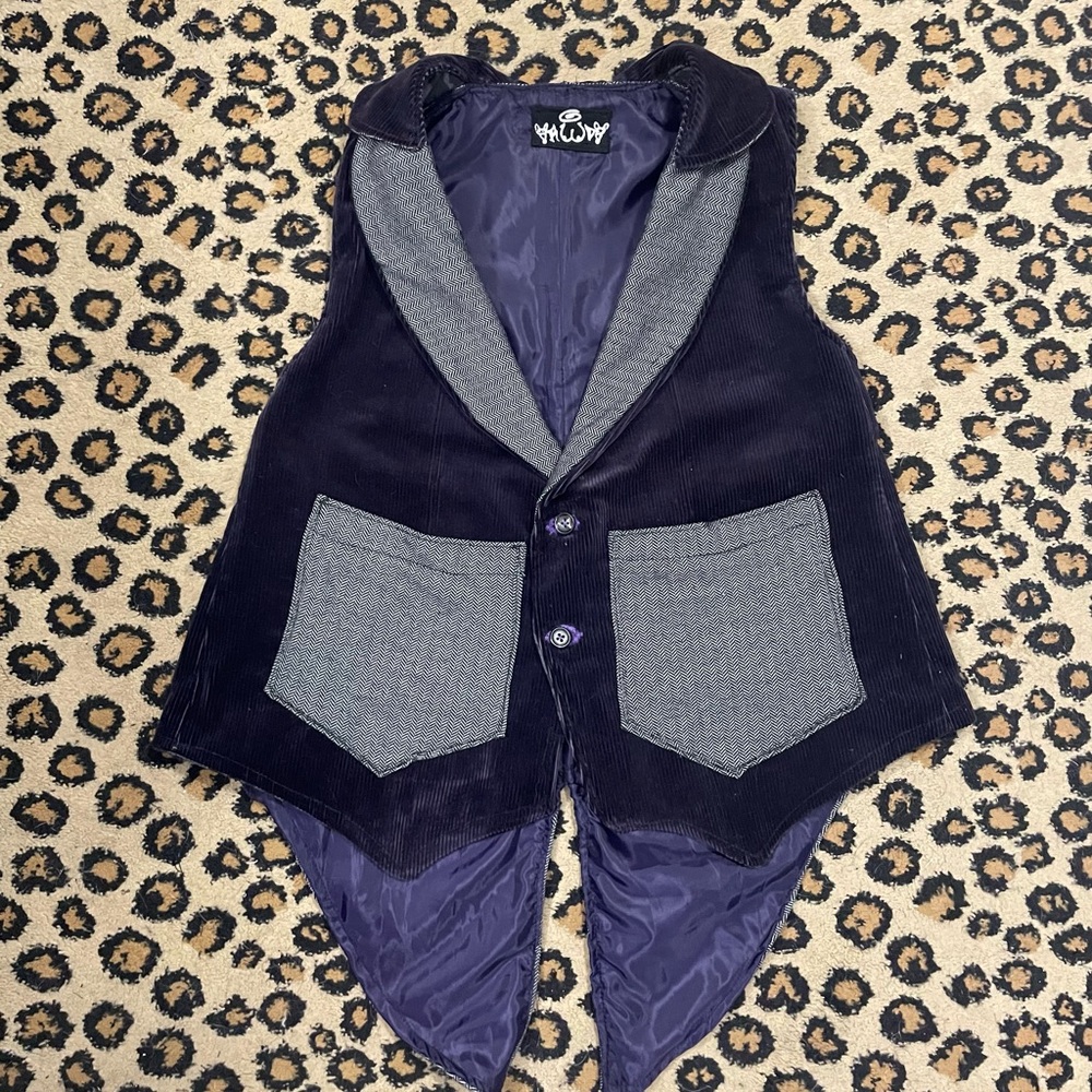 Purple and gray vest